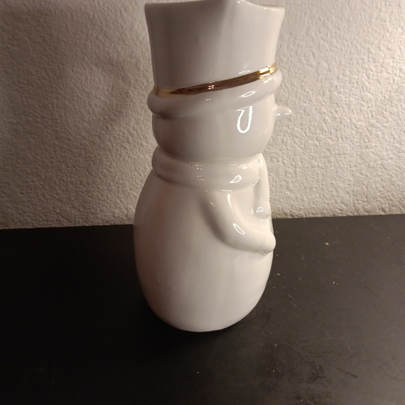 GORGEOUS NEW Paula Joerling Art Studio 9" Snowman Stoneware Christmas Pitcher. - Picture 5 of 6